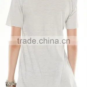 Rock Stylish Young Women Tunic Tops Light Grey Floral Skull Loose T Shirt Short Sleeves thumbnail-3