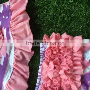 New Design Kids Swing Top Set Pink Azect Swing Top With Bloomer Sets Infant Toddler Outfits With Headband thumbnail-3