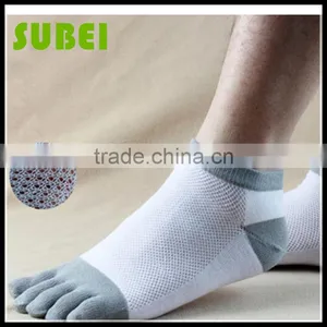 Men Summer Thin Mesh Model for Five Fingers Socks,pure Cotton Short Tube Socks thumbnail-3