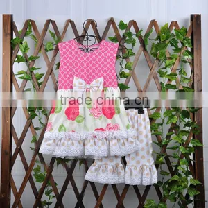 Summer Fashion Boutique Girl Clothing Sets Summer Cotton Wholesale Kids Clothes thumbnail-1