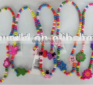 Fashion Jewelry Animal Pandent Wood Necklace for Children thumbnail-4