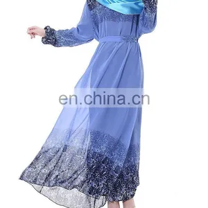 New Fashion Long Sleeve Muslim Dress thumbnail-4