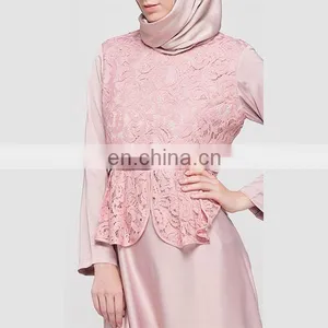 2016 Latest Design Women Jubah Fashion Maxi Length Peplum Waist Jubah thumbnail-6