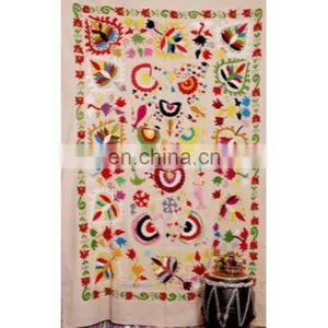 Twin Suzani Throw Hand Embroidered Suzani Wall Hanging Suzani Tapestry thumbnail-1