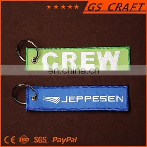 Wholesale Promotional High Quality Embroidery Retancgle Key Chain thumbnail-3