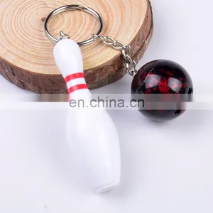 Custom Sport Key Holder Bowling Modeling Key Chain Keychain Keyring 3d Mini Ball Bowling Keychains thumbnail-4