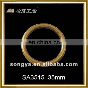 Song A Metal Various Design Nickle Free Heavy Antique Gold Big Round Buckle 35mm thumbnail-1