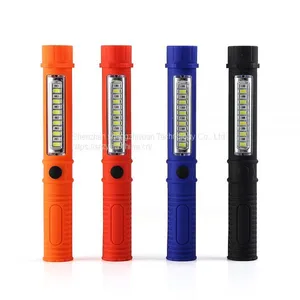 Mini Pen Work Portable Light Flashlight Torch Lantern 12+1LED With Built-in Magnet Night Maintenance Lighting thumbnail-1