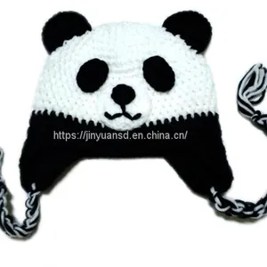 Handmade Crochet Kid's Funny Hats of Panda Design thumbnail-2