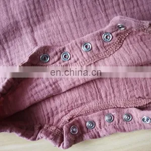 Lovely Whosale Newborn Baby Clothes Summer Linen Baby Clothes Romper thumbnail-6