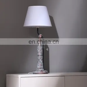 America Modern Customised Indoor Decoration Beautiful Woman Statue Resin Base Antique Table Lamps With Switch thumbnail-1