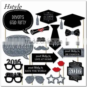 Grad Party Photo Booth Props on A Stick DIY Kits Fun Graduation Party Decoration Centerpieces PFB0081 thumbnail-2