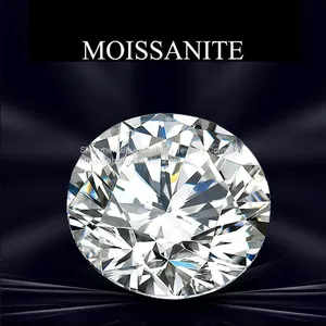 Loose Gemstone 2.0ct Diamond White D Color VVS1 Excellent Cut 3EX Round Brilliant Moissanite With Certificate thumbnail-2