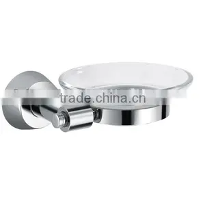 Bathroom Accessories Wall-mounted Stainless Steel Decorative HOT SALE Bathroom Glass Soap Dish Rack/Holder thumbnail-1