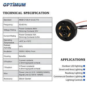 China Lorawan Luminaire Controller NEMA Socket Dimming Receptacle for Street Lighting thumbnail-4