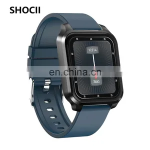 ECG PPG Monitor Body Temperature Blood Oxygen Detection Rubber Watch Band Pedometer Calories Milage E90 ECG PPG Smart Watch thumbnail-5