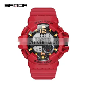 SANDA 387 Latest Waterproof Silicone Bracelet Sport Wrist Watches Digital Military Watch thumbnail-3