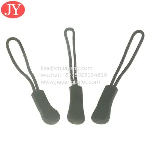 Rubber Zipper Puller Polyester Rope Inject Pvc Zipper Head Zipper Slider Cords thumbnail-2