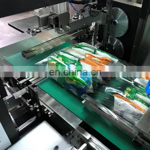 Wafer Cake Cookies Chips Outer Pack Secondary Package Pouch Into Plastic Bag Automatic Feeding Packing Machine System thumbnail-1