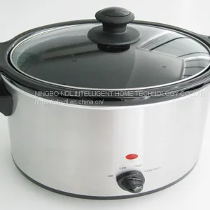 New Design 4.7L(5QT) Oval Ceramic Slow Cooker L-SC50 With Glass Lid thumbnail-1