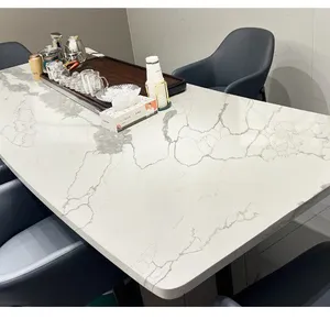 Code：1007，Calacatta Artificial Stone Quartz Slab Kitchen Countertops thumbnail-3
