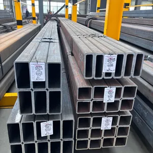 Square / Rectangular / Round Black Seamless Steel Pipe Q235 Steel Tube Steel Hollow Section From China thumbnail-1