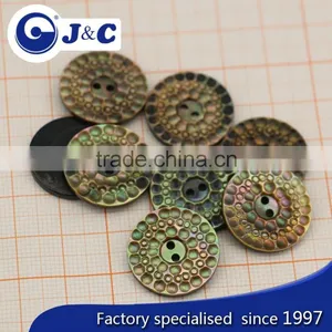 Custom Carving Natural Brown Mother of Peal Shell Button for Coat thumbnail-1