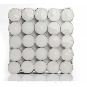 Smokeless 8 Hour Unscented Plant Wax Tealight Candles 50pcs/Pack for Home Decor Shabbat Weddings thumbnail-2