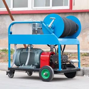 15kw Electric Power Sewer Drain Pipe Water Jet Cleaner High Pressure Water Sewer Jetter Machine 200bar thumbnail-1