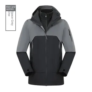 Couple's Lightweight Hard Shell Three in One Outdoor Sports Jacket, Cold Proof, Windproof, Waterproof Hiking Suit thumbnail-4