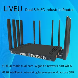 Liveu Industrial Dual-card 5g Router With Card Slots, Supporting 128 Users Online, Gigabit Ethernet Port, Smart Router With Mt7981b, Wireless Wi-fi 6 Router Supporting Mesh Intelligent Networking thumbnail-2