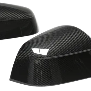 Genuine Carbon Fiber, Side Rearview Mirror Cover for Model Y Juniper, Glossy thumbnail-1