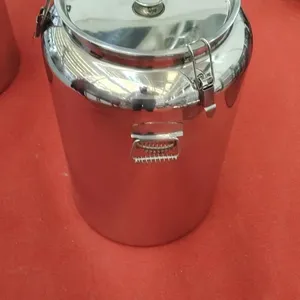 304/316L Food Grade Stainless Steel Bucket, Open Top Storage Barrel With Handle, Heavy Duty Stainless Steel Drum for Food/Beverage/Chemical Use  thumbnail-4