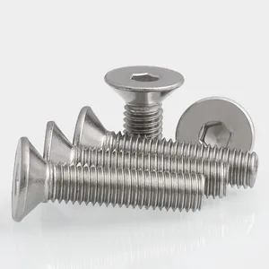 Grade 304 316 Csk Head Hex Slot Machine Screws DIN7991 thumbnail-1