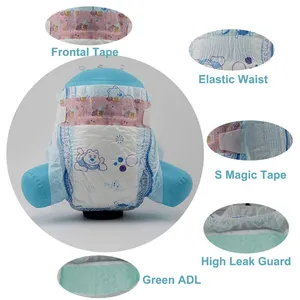 Dry Soft New Born Disposable Diapers Nappy For Baby/ High Absorbent Soft Diapers for Infants/ Baby Pant Diaper Wholesale Private Label Diapers thumbnail-2