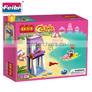 Cheap Toys for Kids Cogo Girls Blocks 2 in 1 Funny Building Bricks Toys thumbnail-4