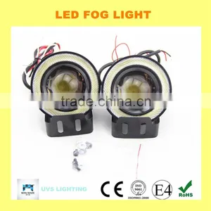 2015 Guangzhou 12v 10w 3.0 Inch LED Fog Light Lamp Projector Lens With Yellow Red White Blue Angle Eyes Evil Eyes thumbnail-1