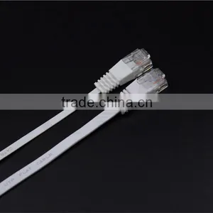 Flat UTP Cat5e Ethernet Good Speed RJ45 Ethernet White Flat 3ft Network Cable thumbnail-4