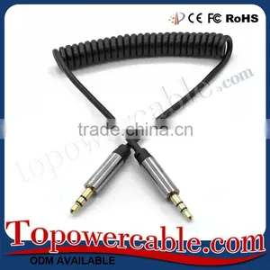NEW Premium Curly Design Male To Male 3.5 mm Stereo AUX Cord Cable For Car CD Player thumbnail-1