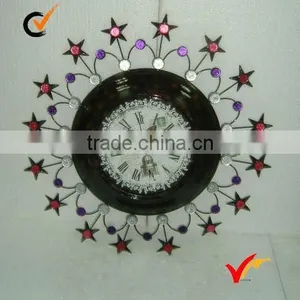 French Style Retro Metal Wall Clock Home Decoration thumbnail-1