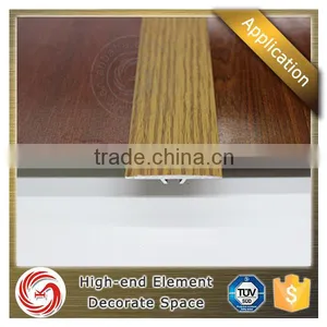 Elegant Looking Aluminium Wood Grain Floor Trim Floor Transition Cover Strip thumbnail-6