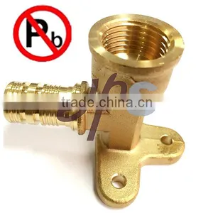 Lead Free Brass Pex Wallplate Elbow Fitting thumbnail-5