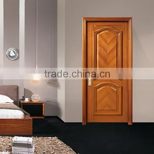 China Environmental Water-prodf Anti-storm Sound-proof Durable Swing 100% Teak Solid Wood Entry Door Produced in Guangzhou thumbnail-2