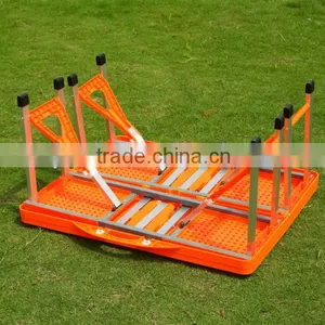 Outdoor Folding ABS Plastic Picnic Table With 4 Seats Color Orange Quality Choice thumbnail-2