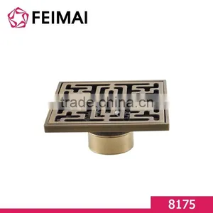 Bathroom Design Antique Bronze Square Floor Shower Drainer thumbnail-2