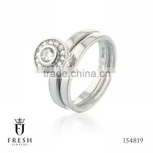 Fashion 925 Sterling Silver Ring - 154819 , Wholesale Silver Jewellery, Silver Jewellery Manufacturer, CZ Cubic Zircon AAA thumbnail-1
