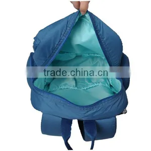 Toxin Free Polyester Backpack Diaper Bag Padded Baby Travel Bag Blue thumbnail-3