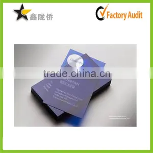 New Design Cheap Custom Purple Color Clear Plastic Business Cards thumbnail-1