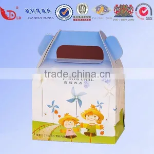 Sweet White Papercard Cake Box With Handle thumbnail-1