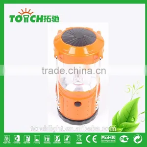 Yellow Solar Lantern Camping Light for Outdoor Camping Strong Light LED Lantern Lamp for ABS Plastic Rechargeable Camp thumbnail-3